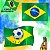 Kit 02 Painel Mural Bandeira Brasil Futebol Copa do Mundo - Imagem 1