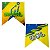 06 Pct Bandeira Bandeirão Pendurar Copa do mundo Jogo Brasil - Imagem 1