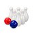 Mini Jogo Boliche Brinquedo Infantil Dia das Crianças Diversão 6 Pinos 2 Bolas - Imagem 1