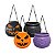 Cesta Balde Abóbora Média Doces Decoração Festa Halloween - Imagem 1