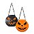 Cesta Balde Abóbora Média Doces Decoração Festa Halloween - Imagem 3