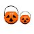 Cesta Balde Abóbora Pequena + Mini Abóbora Festa Halloween - Imagem 1