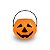 1 Mini Cesta Balde Abóbora P/Doces Decoração Festa Halloween - Imagem 1