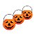 3 Mini Cesta Balde Abóbora P/Doces Decoração Festa Halloween - Imagem 1