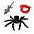 01 Kit Prenda Halloween Aranha Lagartixa Dentadura Divertido - Imagem 1