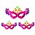 Kit 04 Enfeite Mural Carnaval Máscara Decoração Parede Festa - Imagem 5