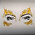 01 Cartela Adesivo Facial Pedras Neon Fantasia Carnaval - Imagem 2