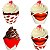 144 Forma Cupcake Festa Beijo Coração Dia das Mães/Namorados - Imagem 1