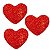 Kit 10 Coração EVA Glitter Decoração Mural Dia das Mães 10cm - Imagem 1