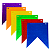 Kit 15 Bandeira EVA Decoração Festa Junina Mural Painel 20cm - Imagem 2