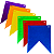 Kit 30 Bandeira EVA Decoração Festa Junina Mural Painel 20cm - Imagem 1