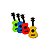 Kit 25 Viola Violão EVA Decoração Festa Junina Mural 10cm - Imagem 1