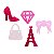 Kit 50 Aplique Enfeite Laço Lacinho EVA Decoração Rosa 6cm - Imagem 3