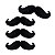 Kit 05 Enfeite Bigode Mural Painel 19,5cm Dia dos Pais - Imagem 1