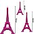 05 Torre Eiffel Enfeite Decoração Festa Paris Mural Painel - Imagem 2