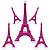 05 Torre Eiffel Enfeite Decoração Festa Paris Mural Painel - Imagem 1