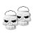 24 Cesta Balde Caveira Esqueleto Festa Halloween Plastico - Imagem 1