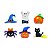 Kit 48 Aplique Botão Laço Emborrachado Halloween Decoração - Imagem 2