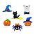 Kit 60 Aplique Botão Laço Emborrachado Halloween Decoração - Imagem 1