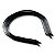 12 Tiara Arco Acessório Base Lisa Customizar Metal Preta 3mm - Imagem 1