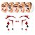 Kit 03 Cartela Adesivo Facial Maquiagem Terror Halloween - Imagem 1