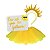 Kit Tiara Sol + Plaquinha + Saia Fantasia Bloquinho Carnaval - Imagem 1