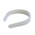 03 Arco Branco Plástico Acessório Tiara Larga 30mm - Imagem 2