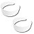 12 Tiara Plástica Lisa Encapar Customizar Larga Branca 50mm (5cm) - Imagem 1