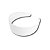 240 Tiara Plástica Lisa Encapar Customizar Larga Branca 50mm (5cm) - Imagem 2