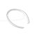 03 Tiara Branca Média Dentinho Pente Customizar/ Forrar 15mm - Imagem 2