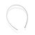 03 Tiara Plástica Extra Fina Dentinho Artesanato Branca 5mm - Imagem 2