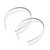 12 Tiara Plástica Extra Fina Dentinho Artesanato Branca 5mm - Imagem 1
