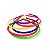 01 Tiara Colorida Fina Lisa Plástica Multicolor 5mm - Imagem 1