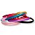 12 Tiara Colorida Cetim Encapada Plástica Fina 10mm - Imagem 2