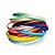 36 Tiara Colorida Cetim Encapada Plástica Fina 10mm - Imagem 3