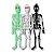 12 Esqueleto Caveira Decoração Festa Halloween Variados - Imagem 1