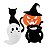 01 Enfeite Eva Glitter Painel Halloween Festa Terror 45cm - Imagem 1