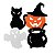 30 Enfeite Eva Glitter Halloween Mural Festa Terror 20cm - Imagem 1