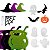 150 Enfeite Eva Glitter Festa Halloween Decoração Mural 10cm - Imagem 20