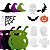 300 Enfeites Eva Halloween Glitter Festa Terror Aplique 6cm - Imagem 20