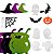 150 Enfeites Halloween Aplique Enfeitezinho Terror Eva 3,5cm - Imagem 20