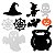 300 Mini Enfeite Halloween Glitter Eva Aplique Terror 2,5cm - Imagem 3