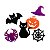 150 Mini Enfeite Halloween Glitter Eva Aplique Terror 2,5cm - Imagem 2