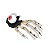 01 Presilha Flor Negra Olho Enfeite Cabelo Cosplay Halloween - Imagem 1