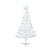 01 Arvore De Natal Branca Simples 60cm + Estrela Branca Lisa - Imagem 1
