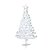 01 Arvore De Natal Branca Simples 90cm + Estrela Branca Lisa - Imagem 1