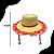 06 Chapeu Palha Caipira Festa Junina Infantil Trança Menina - Imagem 3