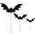 30 Topo Bolo Doce Morcego Festa Halloween Decoração Eva - Imagem 1