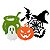 50 Aplique EVA Mini Enfeite Decoração Halloween 6,0cm - Imagem 1