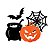 Kit 15 Enfeite Eva Glitter Halloween Mural Festa Terror 20cm - Imagem 1